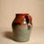 Handmade Double-Handled Studio Pottery Vase With Red & Celadon Glaze Gradient For Sale In Tulsa - Image 6 of 10