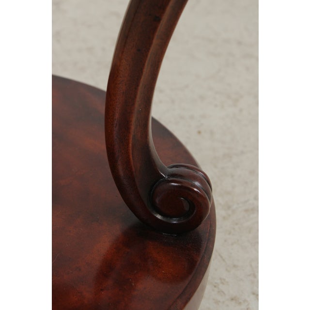 Theodore Alexander 3 Tier Round Flame Mahogany End Lamp Table For Sale - Image 12 of 13