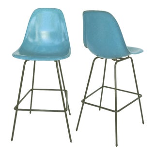 Mid-Century Modernica Bar Stools Attributed to Eames - A Pair For Sale