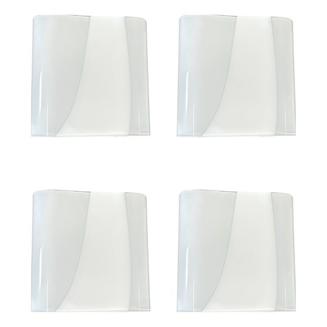 LP 259 Wall Sconces by Carlo Nason for A.V. Mazzega, 1970s, Set of 4 For Sale