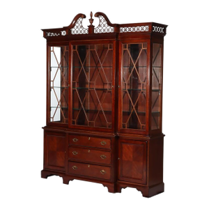 Oversized Lexington Palmer Home Federal Style Mahogany China Cabinet 20thC