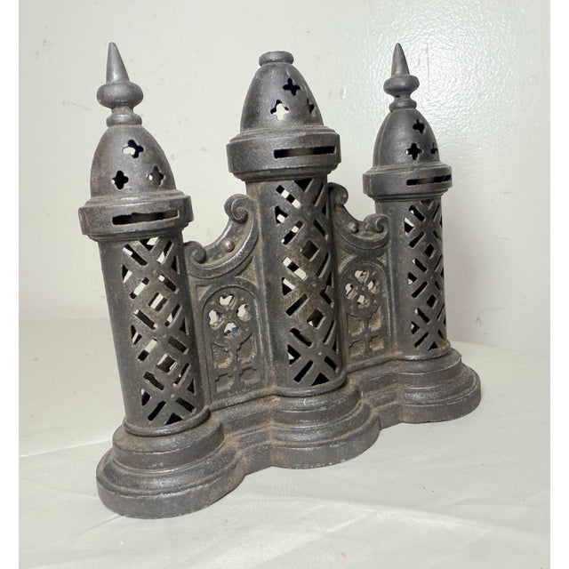 Black Rare Antique 19th Century Church Towers Eddy & Stephens Company Still Coin Bank For Sale - Image 8 of 13