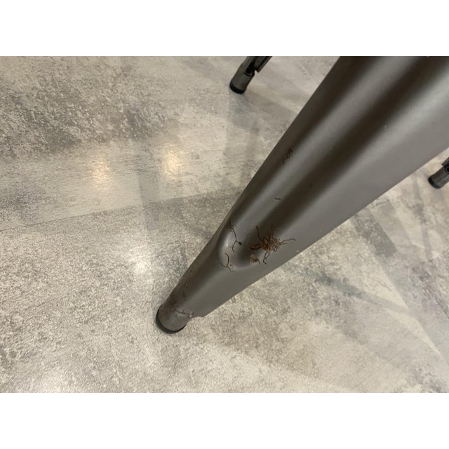 H75 Industrial Stackable Bar Stool in Varnished Metal by Xavier Pauchard for Tolix, 1950s For Sale - Image 13 of 18