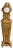 Grand French Louis XVI-Inspired Pedestal Clock – Ornate Gold Leaf Finish, Bronze Details & Sculpted Cherub Crest For Sale