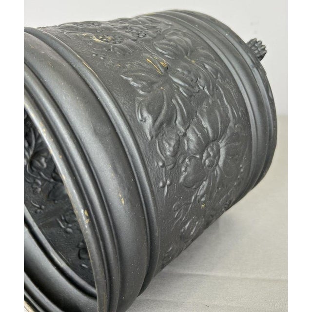 Vintage French Floral Painted Brass Jardiniere For Sale - Image 16 of 18