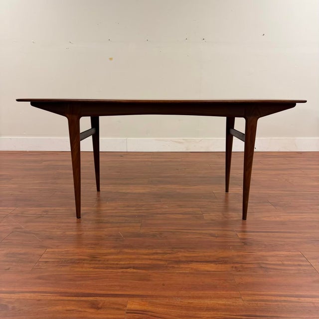 Mid-Century Modern A. Younger Ltd. Solid Afromosia Dining Table For Sale - Image 3 of 7