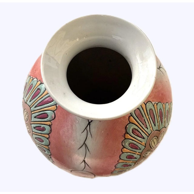 Vintage Chinese Peacock Feather Vase For Sale - Image 4 of 9