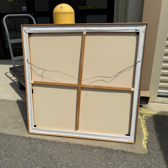 Mint 1992 Colorful Retro Modern Painting, Signed R. Davey For Sale - Image 8 of 9