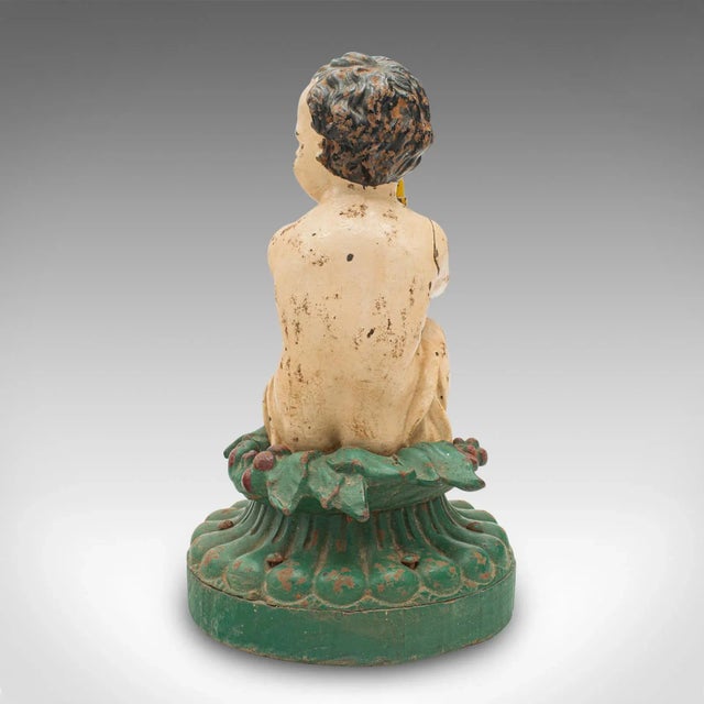 1870s Victorian Pair of Antique Decorative Figures, English, Cast Iron, Rubenesque For Sale - Image 6 of 13