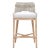 Wood Tapestry Grey Mahogany Barstool, Taupe Stripe & Taupe/White Rope For Sale - Image 7 of 7