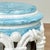 Vintage Italian Glazed Terra Cotta Blue and White Garden Seat For Sale - Image 4 of 11