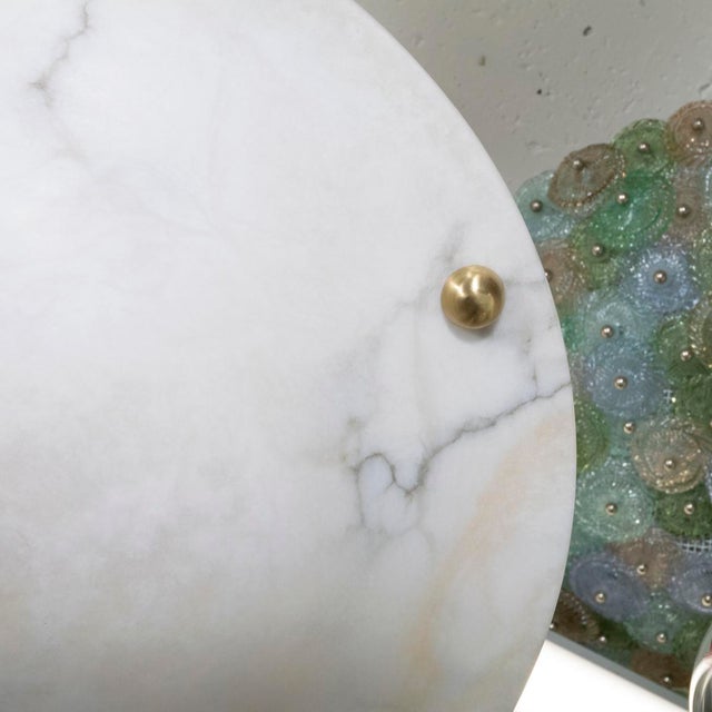 Alabaster dome pendant For Sale - Image 4 of 9