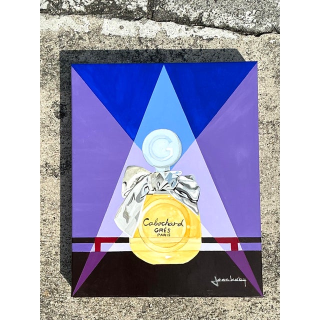 Late 20th Century Vintage Bottle Original Oil Painting on Canvas For Sale - Image 5 of 12