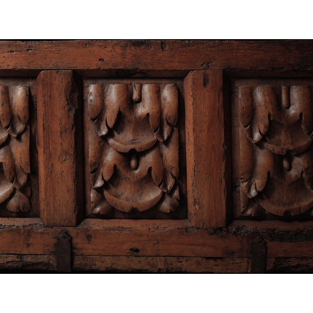 Carved Wood Storage Bench, 18th Century For Sale - Image 11 of 18