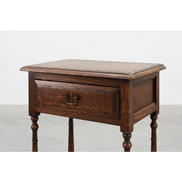 Rustic Small Rustic Cabinet with Drawer or Nightstand in Oak, France, 19th Century For Sale - Image 3 of 13