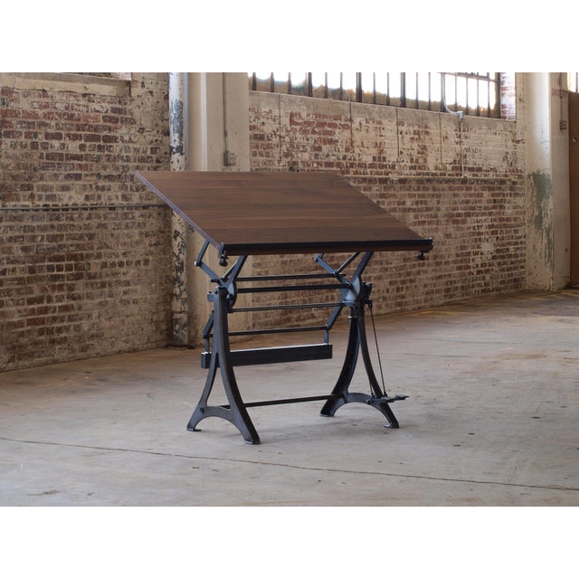 Walnut Drafting Table Lift and Tilt Desk Chairish