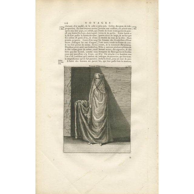 Cornelis De Bruyn, Persian Woman in Veil Travel, 1704, Engraving For Sale - Image 9 of 9