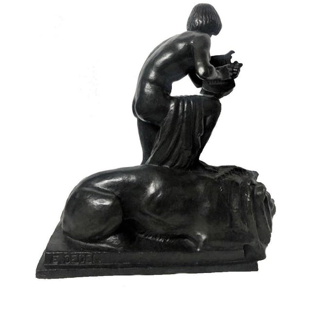 Ernst Seger, David and Lion, German Art Deco Patinated Bronze Sculpture, c. 1920 For Sale - Image 11 of 11
