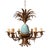 A lovely verdigris pineapple chandelier, with tolewear leaves made in france in the 1950s. rewired for the uk, this can...