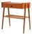 Scandinavian Teak Bedside Table with Vienna Straw Shelf, 1950s For Sale