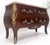 Wood Louis XV Bombe Style Bronze Mounted Mahogany Rouge Marble Top Commode Dresser For Sale - Image 7 of 17