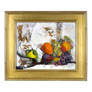 Still Life of Fruit on Table Style of Paul Cézanne by Dorothy Milne Eggen For Sale