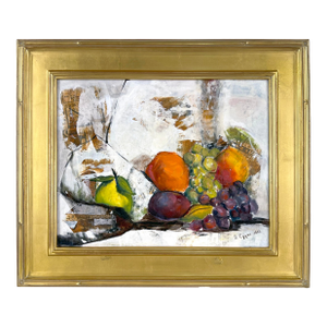 Still Life of Fruit on Table Style of Paul Cézanne by Dorothy Milne Eggen