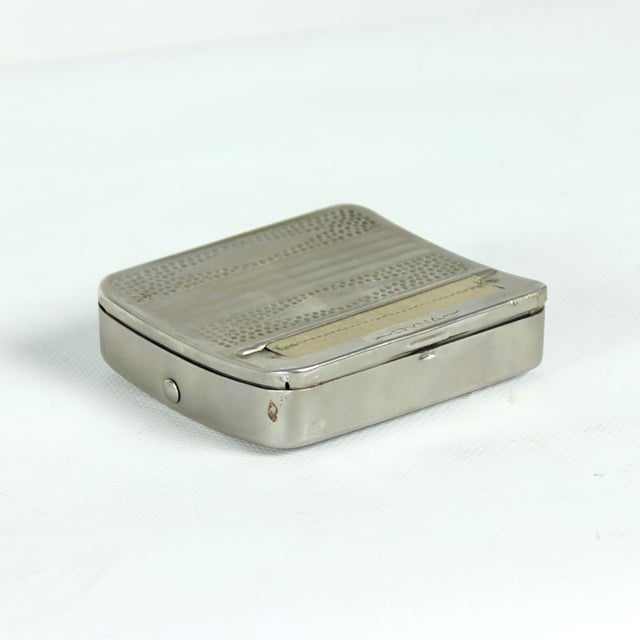 Mid-Century Modern Czechoslovakian Metal Cigarette Dispenser, 1950s For Sale - Image 3 of 8