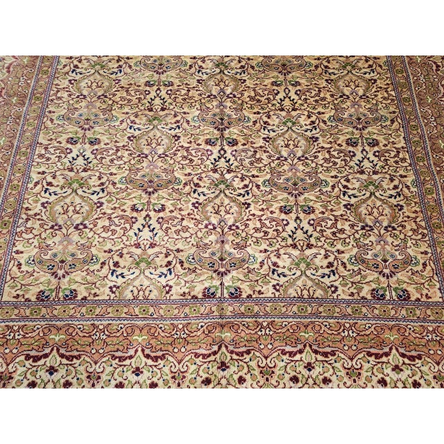 Vintage Turkish Hereke Room Size Rug, Handwoven Wool, Allover Pattern, 7' x 10' For Sale - Image 10 of 15