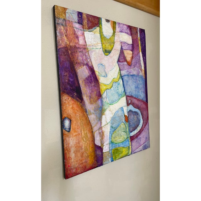 "Burst of Joy" Original Modern Abstract Colorful Mixed Media Painting by Artist Sonia Gold For Sale In Los Angeles - Image 6 of 13