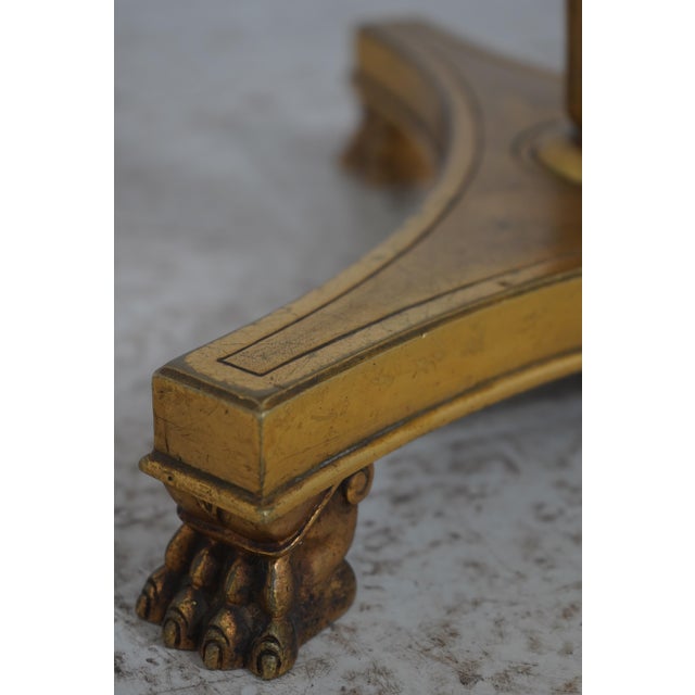 Pair Vintage French Empire Round Gueridon Side Tables W. Bronze Bases For Sale - Image 12 of 14