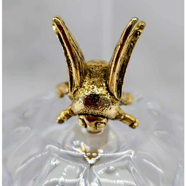 Late 20th Century Vintage Gorham “Garden Serenade” Crystal Beehive Honey Pot, Czech Republic For Sale - Image 5 of 9