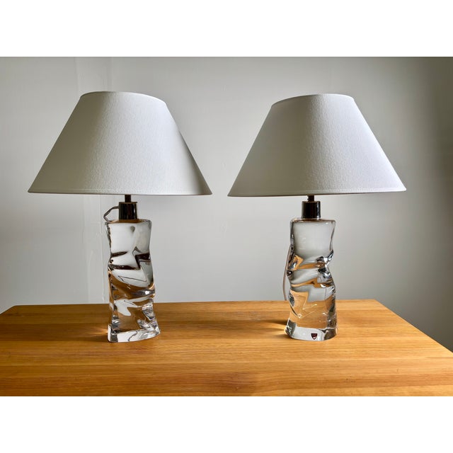 Modernist Glass Table Lamps by Olle Alberius for Orrefors, 1960s, Set of 2 For Sale - Image 6 of 14