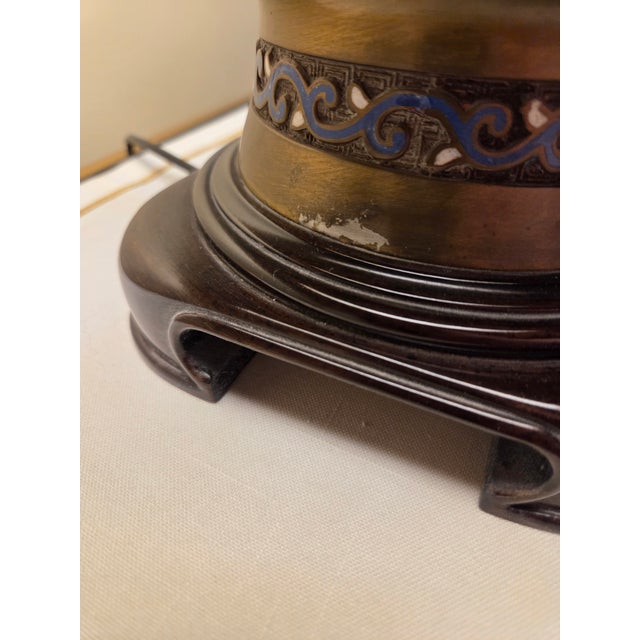 Vintage 1980’s Wildwood Model 6010 Cloisonné Vase Lamp For Sale - Image 13 of 18