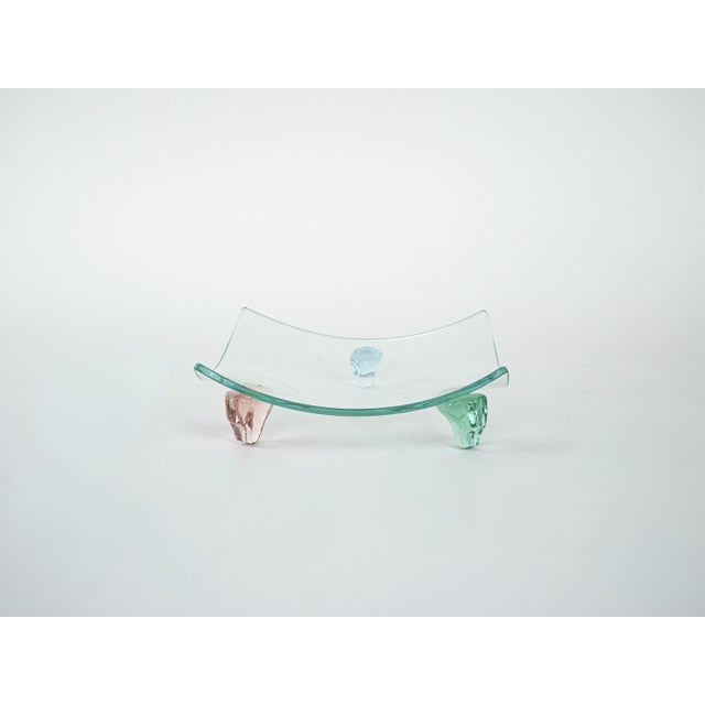 Italian Glass Platter, 1970s For Sale - Image 4 of 7