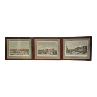 Paris Landmarks: Louvre, Palace Du Louvre, Palace Du Luxembourg ~ Engravings, 1855, Set of 3 For Sale
