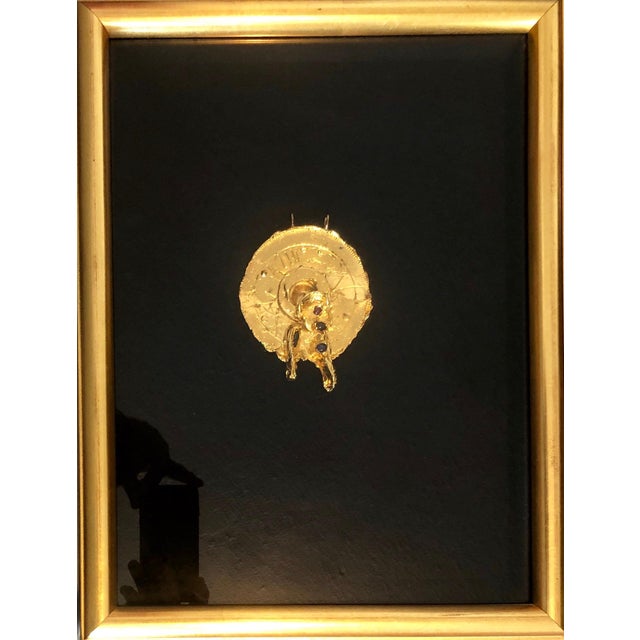Metal Igael Tumarkin, Gold Gilt Bronze Sculpture Pendant Art Israeli Tumarkin Abstract Surrealist, c.1960s-1970s For Sale - Image 7 of 13