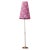 Vintage Chrome Floor Lamp with Handmade Purple Floral Decorated Shade, Italy For Sale - Image 13 of 13