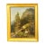 Summerly Mountain Landscape with Hiker on Hiking Trail, 19th century. An antique oil painting depicting a hiker on an...