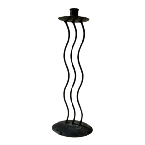 Memphis Style Metal Squiggly Candlestick