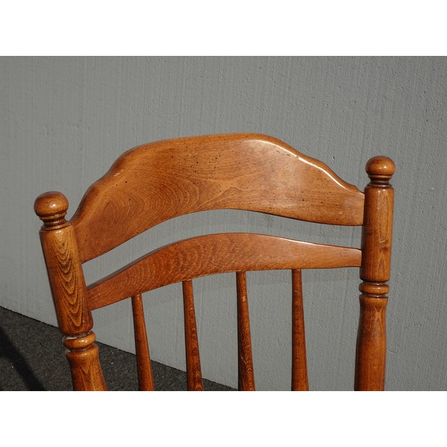 Set of Four Vintage French Country Maple Dining Room Chairs Made in