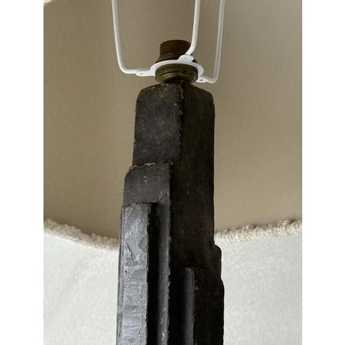 Brown Vintage Brutalist Floor Lamp, 1970s For Sale - Image 8 of 11