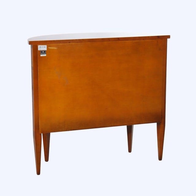 Early 20th Century Pair Italian Hepplewhite Style Satinwood & Rosewood Inlaid Demilune Consoles For Sale - Image 11 of 15