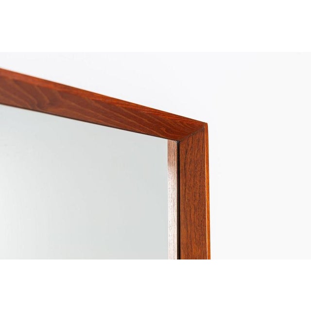 Brown Mid-Century Danish Rectangular Mirror in Teak, Denmark, 1960 For Sale - Image 8 of 11