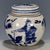 Ceramic 1970s Blue & White Porcelain Ginger Jar With Figural Scene & Crackle Glaze, 4.3" For Sale - Image 7 of 9