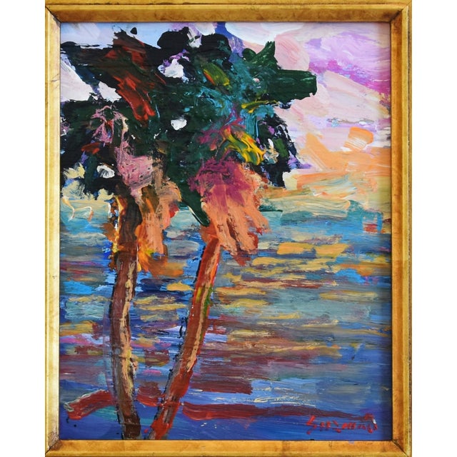 Impressionist landscape seascape painting on canvas by California artist Juan "Pepe" Guzman-Maldonado (Chile b.1948)...