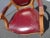 Vintage French Provincial Burgundy Leather Accent Chair With Decorative Nails For Sale - Image 9 of 13
