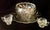 Mid 20th Century Indiana Glass Willow Punch Bowl Set With Cream and Sugar Set - Set of 4 For Sale - Image 6 of 12