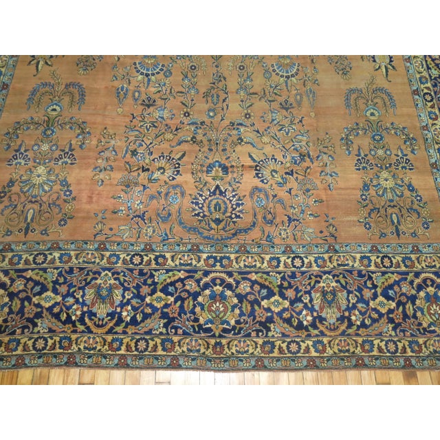 Stunning Persian Yazd rug from the first quarter of the 20th century. 10'8'' x 15' Yazd carpets are very similar to formal...
