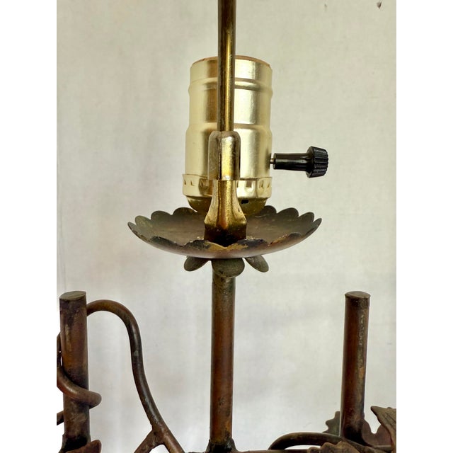 Pair of Iron Metal Grapevine Wine-Inspired Table Lamps For Sale In Los Angeles - Image 6 of 10